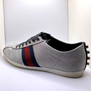 SOLD-⭐️Authentic⭐️Gucci T.Sparkle Silver Glitter Shoes